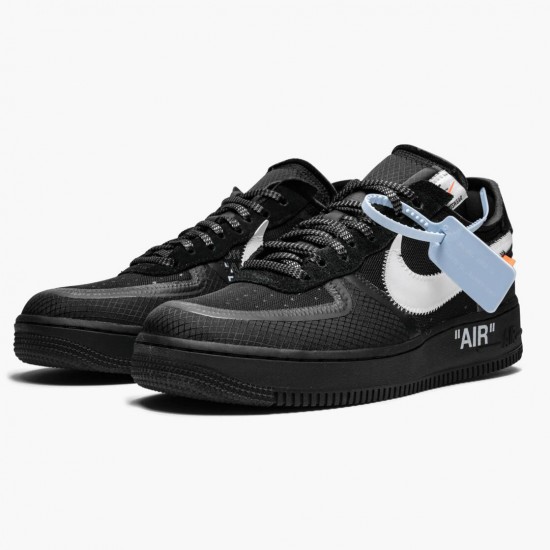 Nike Mens Air Force 1 Low Off White Black White AO4606 001 Running Sneakers