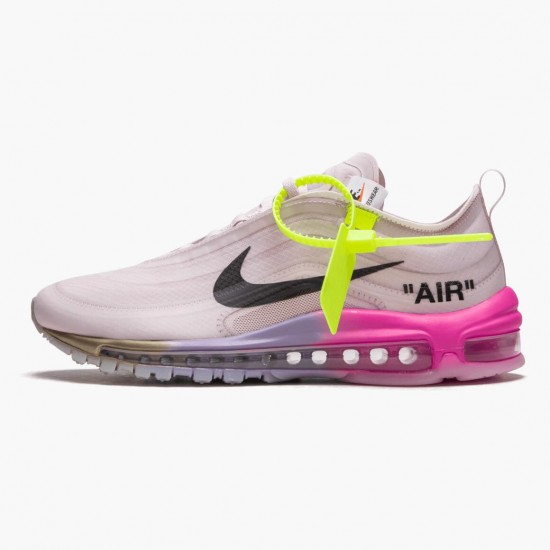 Nike Mens Air Max 97 Off White Elemental Rose Serena Queen AJ4585 600 Running Sneakers