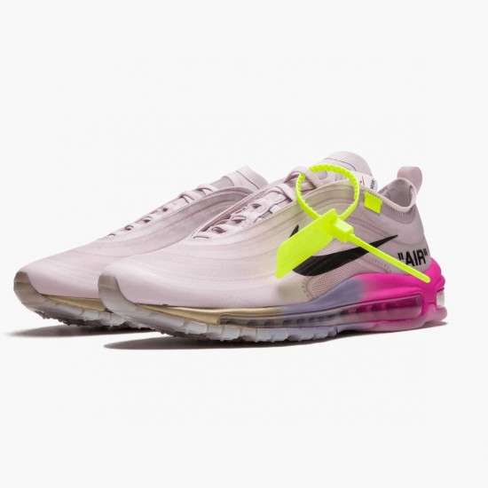 Nike Mens Air Max 97 Off White Elemental Rose Serena Queen AJ4585 600 Running Sneakers