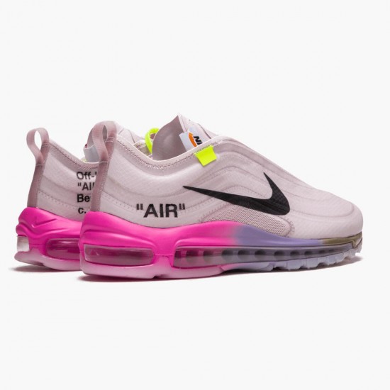 Nike Mens Air Max 97 Off White Elemental Rose Serena Queen AJ4585 600 Running Sneakers