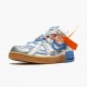 Nike Mens Air Rubber Dunk Off White UNC CU6015 100 Running Sneakers