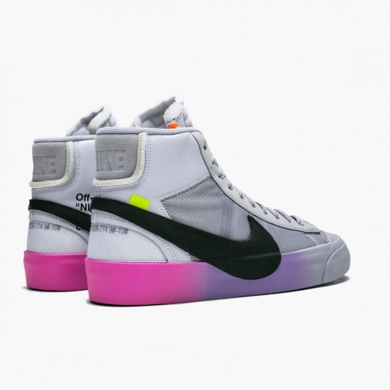 Nike Womens/Mens Blazer Mid Off-White Wolf Grey Serena Queen AA3832 002 Running Sneakers