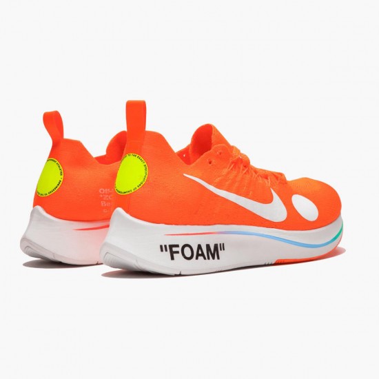 Nike Mens Zoom Fly Mercurial Off White Total Orange AO2115 800 Running Sneakers