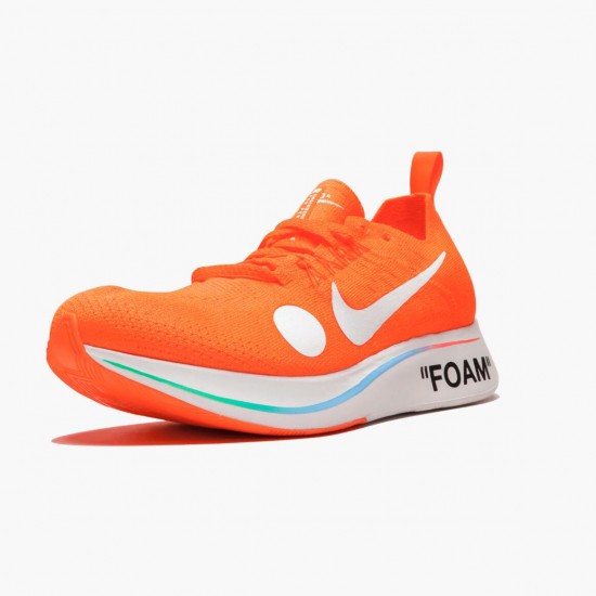 Nike Mens Zoom Fly Mercurial Off White Total Orange AO2115 800 Running Sneakers