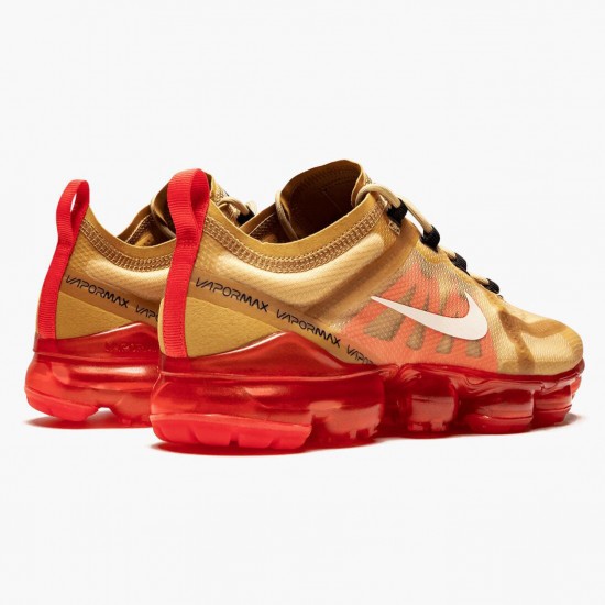 Nike Mens Air VaporMax 2019 Club Gold Ember Glow AR6631 701 Running Sneakers