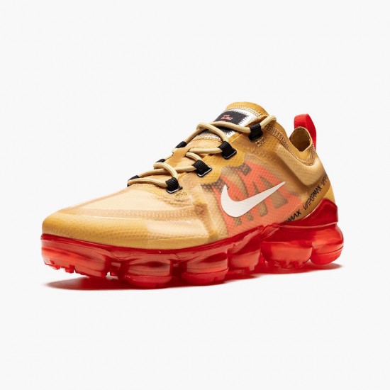 Nike Mens Air VaporMax 2019 Club Gold Ember Glow AR6631 701 Running Sneakers