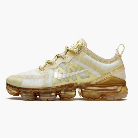 Nike Womens Air VaporMax 2019 Cream Light Bone AR6632 101 Running Sneakers