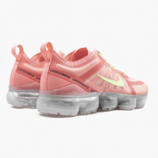 Nike Womens Air VaporMax 2019 Pink Tint Barely Volt AR6632 602 Running Sneakers