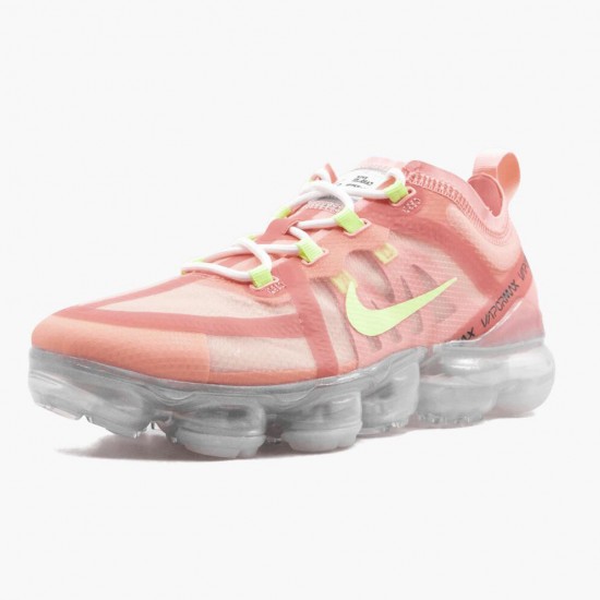 Nike Womens Air VaporMax 2019 Pink Tint Barely Volt AR6632 602 Running Sneakers