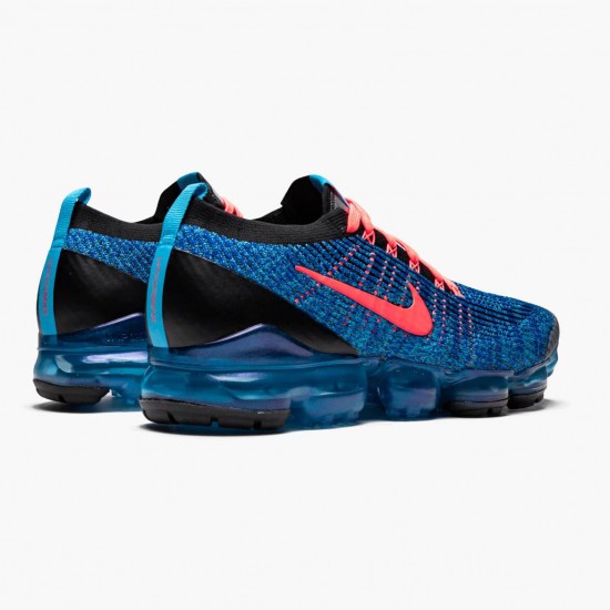 Nike Mens Air VaporMax Flyknit 3 Blue Fury AJ6900 401 Running Sneakers