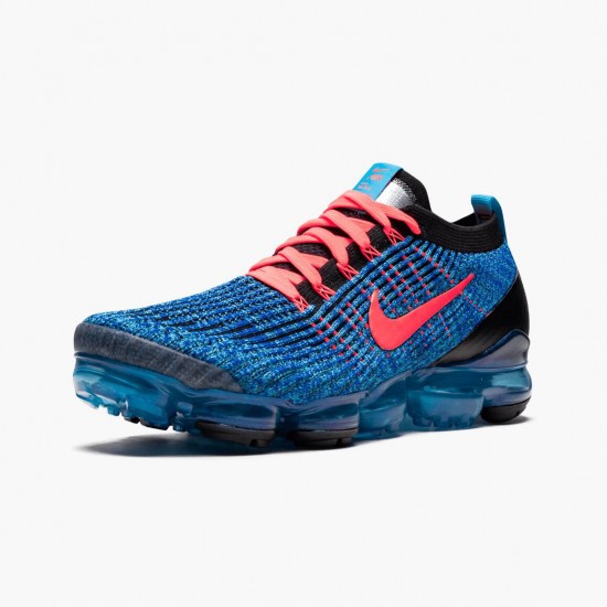 Nike Mens Air VaporMax Flyknit 3 Blue Fury AJ6900 401 Running Sneakers