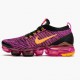 Nike Womens Air VaporMax Flyknit 3 Laser Fuchsia Laser Orange AJ6910 600 Running Sneakers