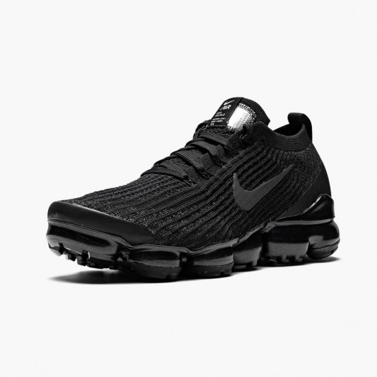 Nike Mens Air VaporMax Flyknit 3 Triple Black AJ6910 002 Running Sneakers