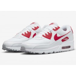 Nike Men's Air Max 90 White Red DX8966-100 Running Sneakers