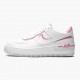 Nike Womens Air Force 1 Low Shadow White/Magic Flamingo Running Sneakers CI0919-102