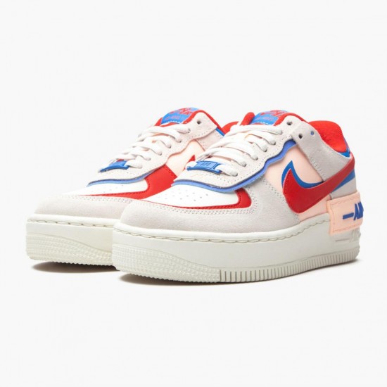 Nike Womens Air Force 1 Shadow Sail Running Sneakers CU8591-100